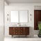 James Martin Vanities Amberly 60in Double Vanity, Mid-Century Walnut w/ 3 CM Eternal Jasmine Pearl Top 670-V60D-WLT-3EJP - alternate 5